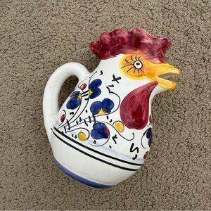 Vintage Italian rooster pitcher